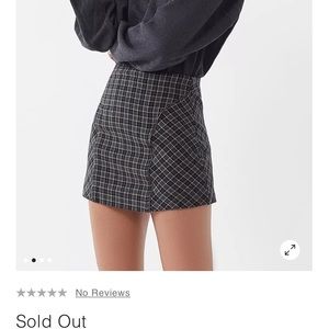 Urban outfitters green plaid mini skirt